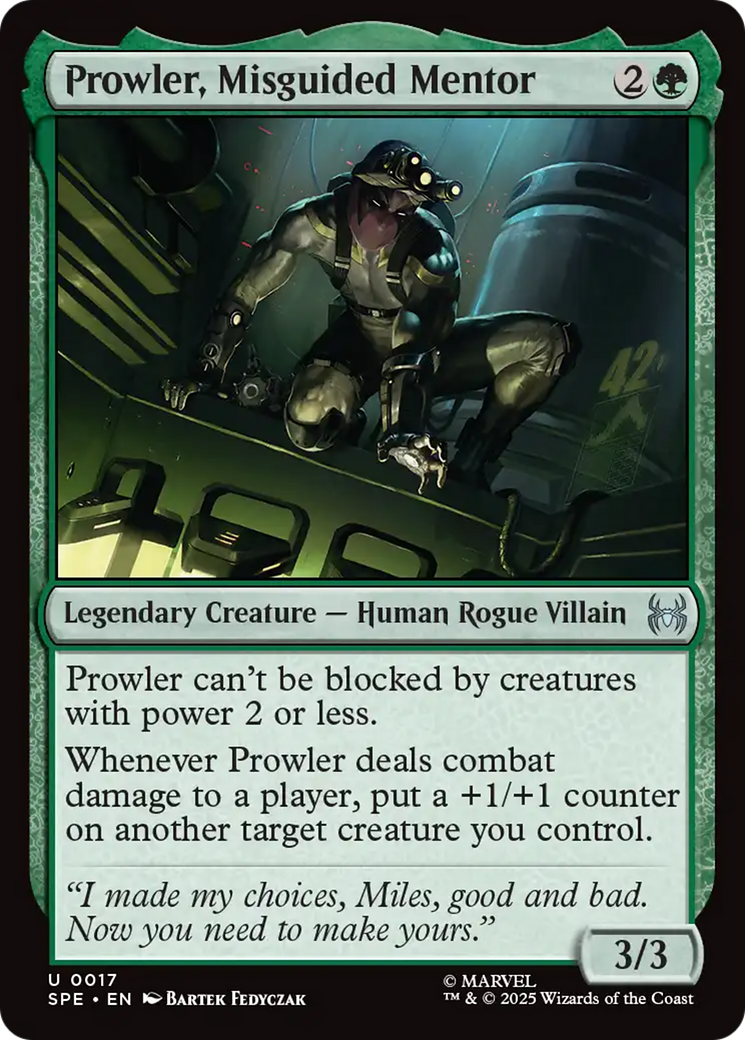 Prowler, Misguided Mentor [Marvel's Spider-Man: Eternal-Legal] | Card Citadel