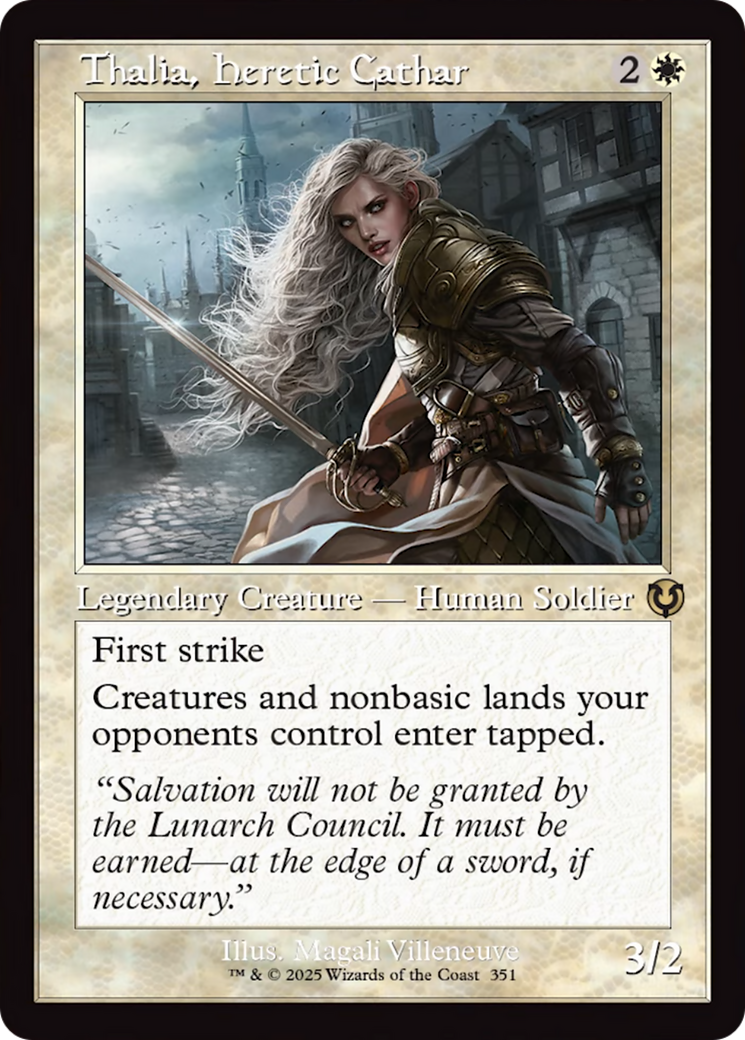 Thalia, Heretic Cathar (Retro Frame) [Innistrad Remastered] | Card Citadel