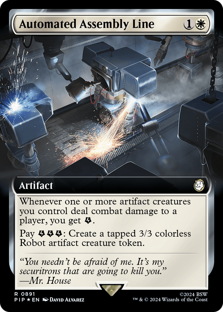 Automated Assembly Line (Extended Art) (Surge Foil) [Fallout] | Card Citadel