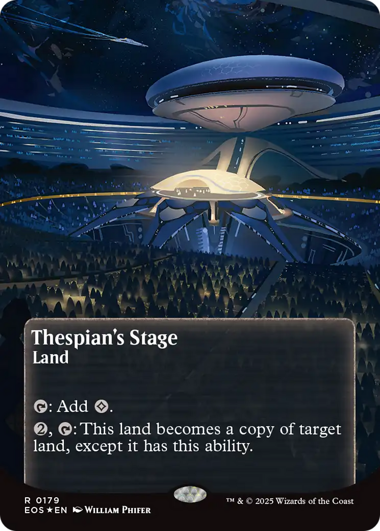 Thespian's Stage (0179) (Borderless) (Galaxy Foil) [Edge of Eternities: Stellar Sights] | Card Citadel