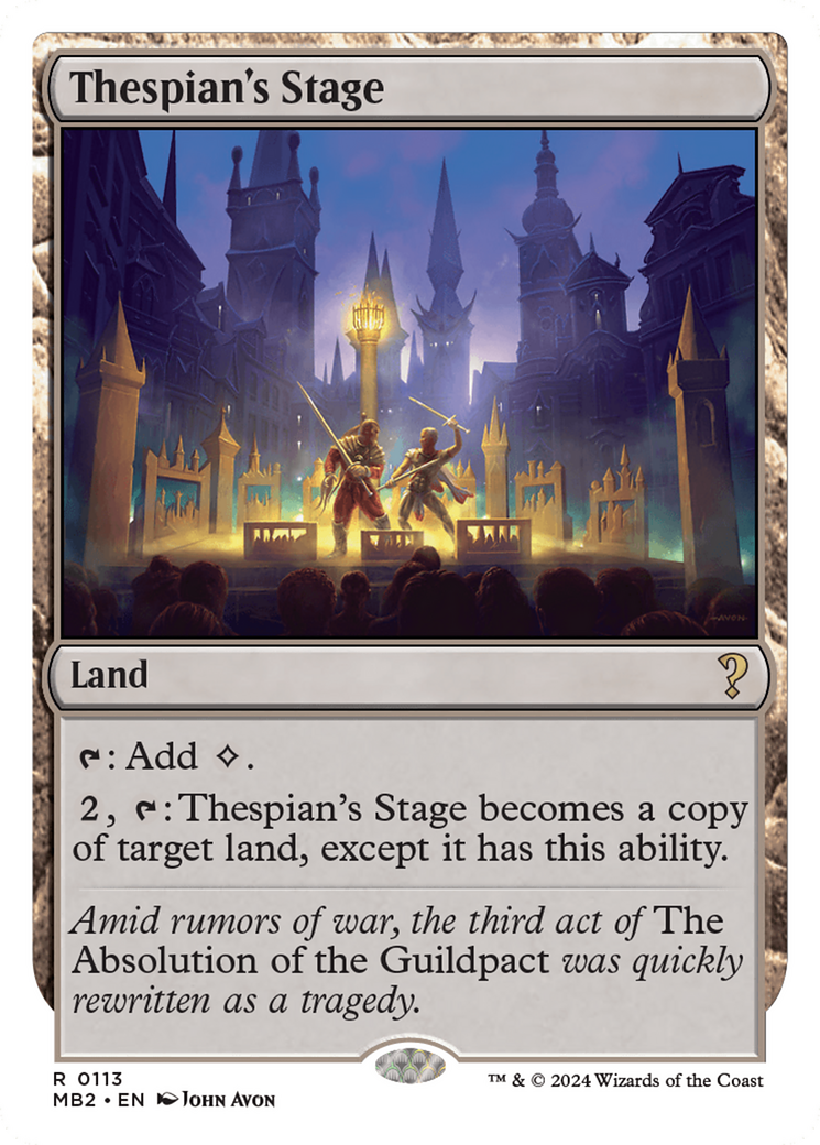 Thespian's Stage (White Border) [Mystery Booster 2] | Card Citadel