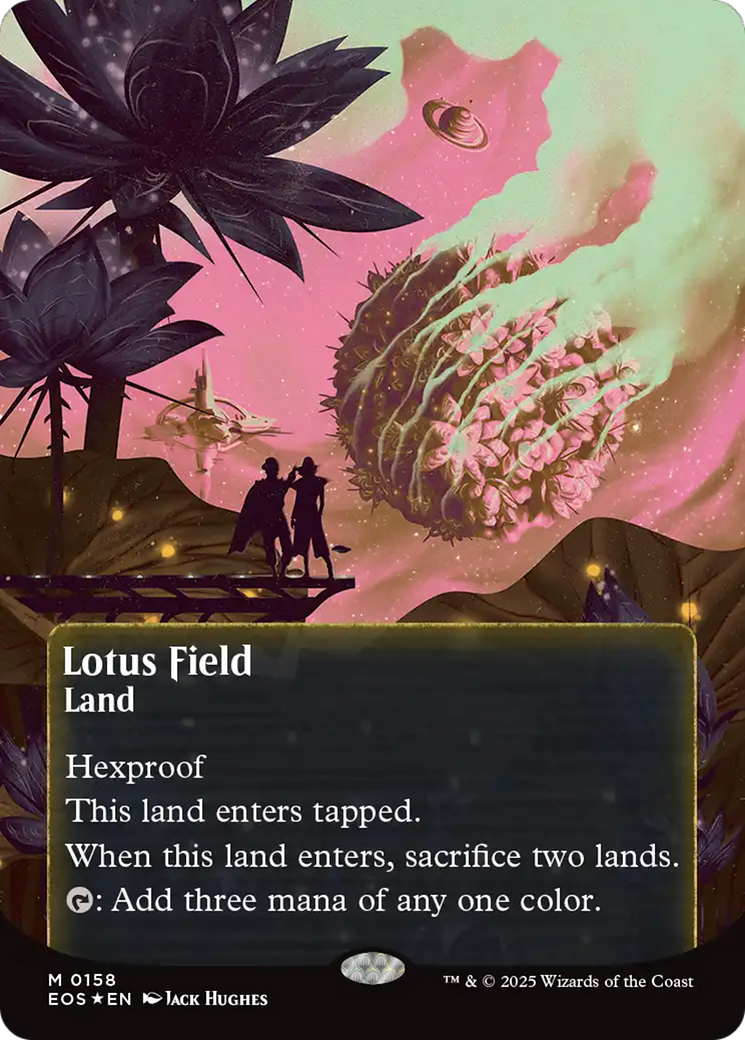 Lotus Field (0158) (Borderless) (Galaxy Foil) [Edge of Eternities: Stellar Sights] | Card Citadel