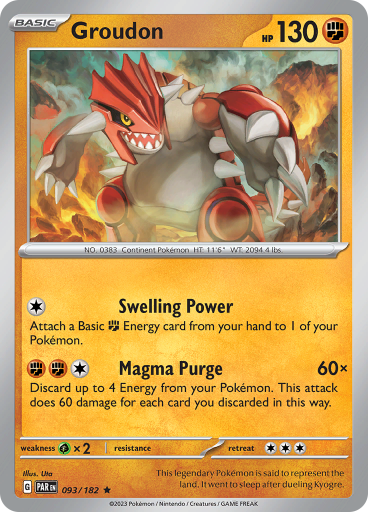 Groudon (093/182) [Scarlet & Violet: Paradox Rift] | Card Citadel