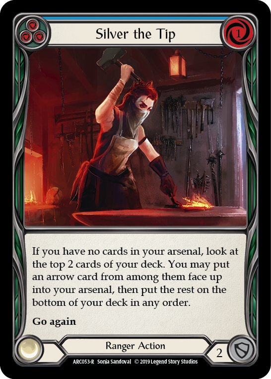 Silver the Tip (Blue) [ARC053-R] (Arcane Rising)  1st Edition Rainbow Foil | Card Citadel