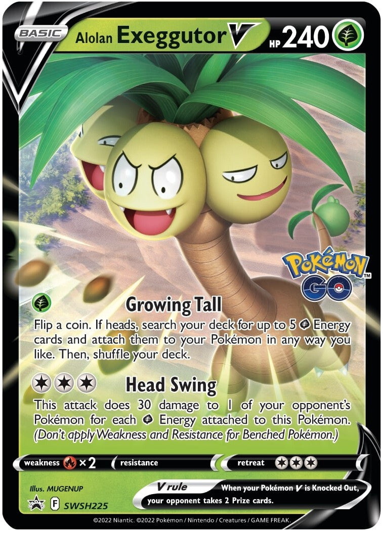 Alolan Exeggutor V (SWSH225) (Jumbo Card) [Sword & Shield: Black Star Promos] | Card Citadel