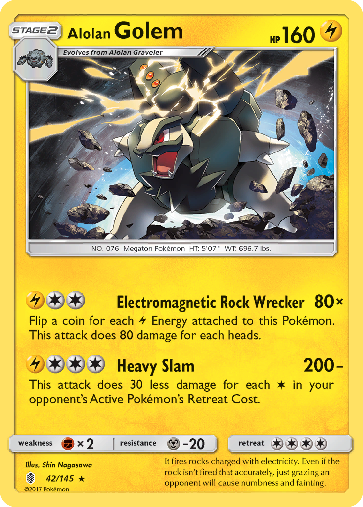 Alolan Golem (42/145) [Sun & Moon: Guardians Rising] | Card Citadel