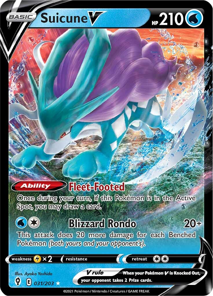 Suicune V (031/203) [Sword & Shield: Evolving Skies] | Card Citadel