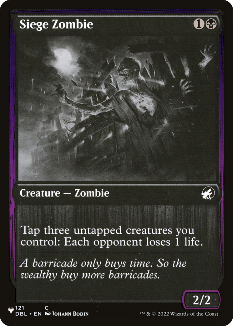 Siege Zombie [The List] | Card Citadel