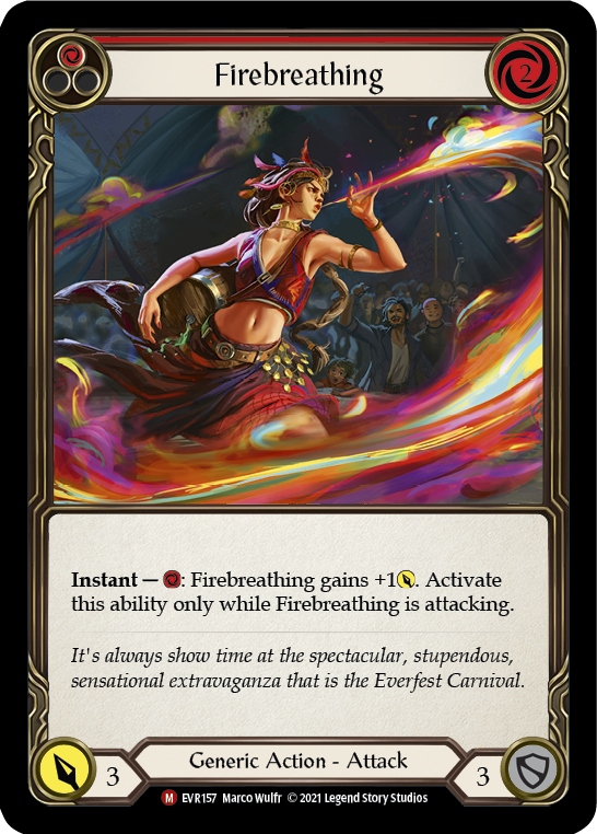 Firebreathing [EVR157] (Everfest)  1st Edition Rainbow Foil | Card Citadel