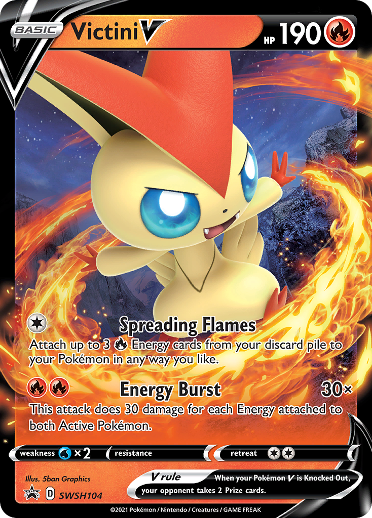 Victini V (SWSH104) [Sword & Shield: Black Star Promos] | Card Citadel