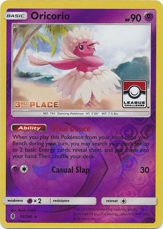 Oricorio (55/145) (League Promo 3rd Place) [Sun & Moon: Guardians Rising] | Card Citadel