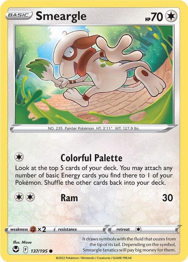 Smeargle (137/195) [Sword & Shield: Silver Tempest] | Card Citadel