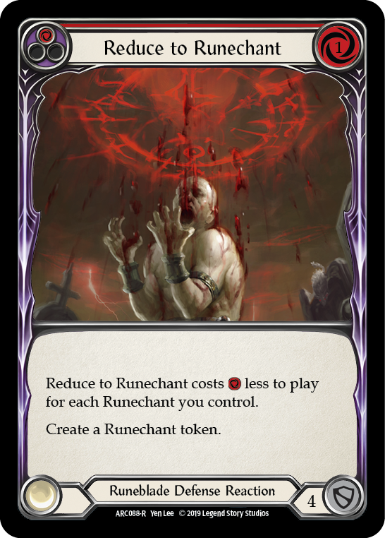 Reduce to Runechant (Red) [ARC088-R] (Arcane Rising)  1st Edition Rainbow Foil | Card Citadel
