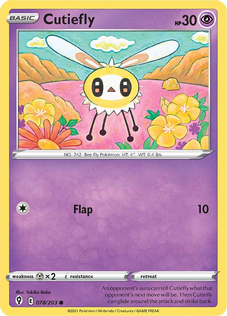 Cutiefly (078/203) [Sword & Shield: Evolving Skies] | Card Citadel