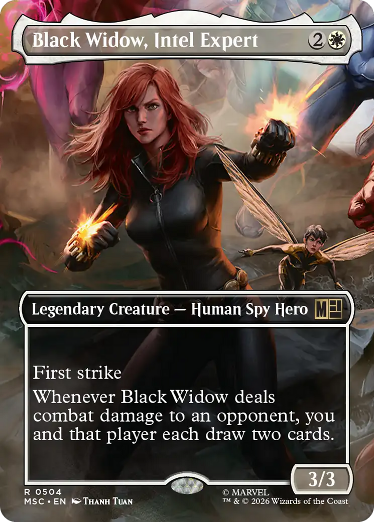 Black Widow, Intel Expert (Borderless) [Marvel Super Heroes Commander] | Card Citadel