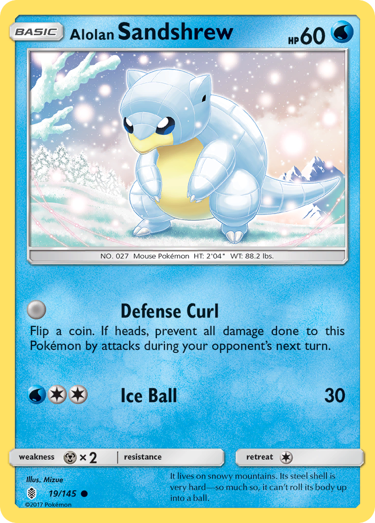 Alolan Sandshrew (19/145) [Sun & Moon: Guardians Rising] | Card Citadel