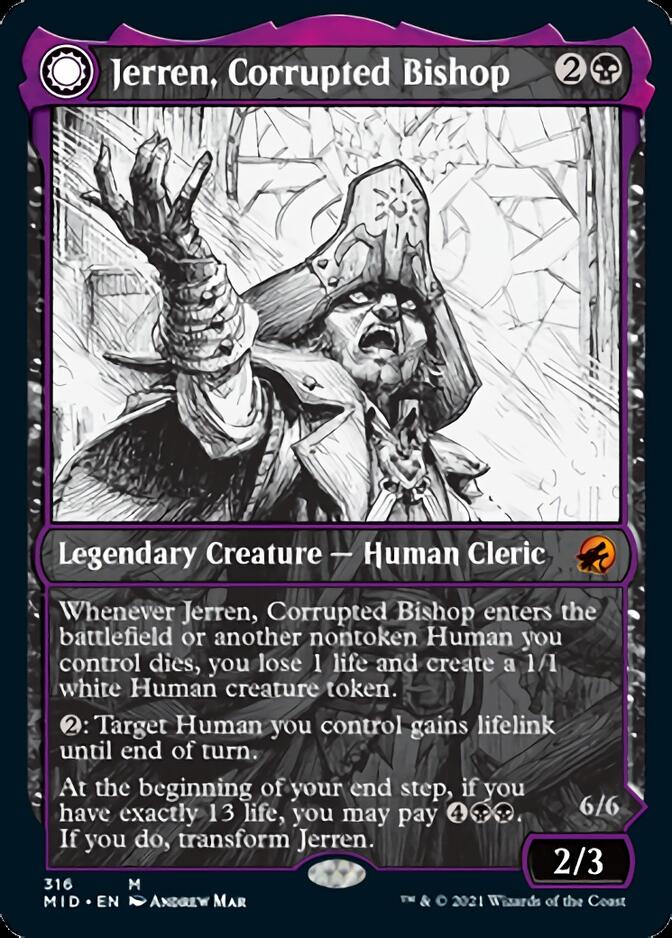 Jerren, Corrupted Bishop // Ormendahl, the Corrupted (Showcase Eternal Night) [Innistrad: Midnight Hunt] | Card Citadel