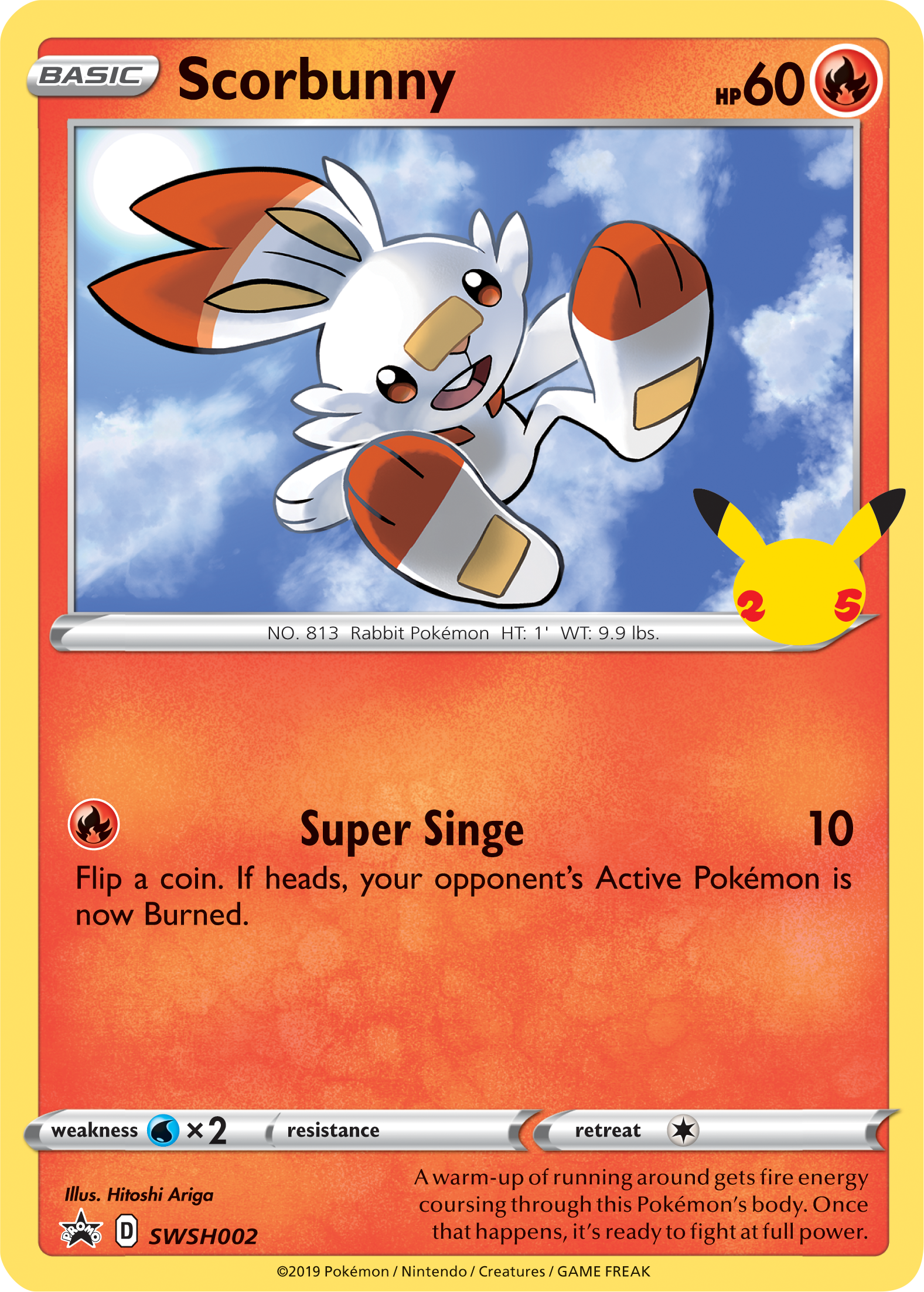 Scorbunny (SWSH002) (Jumbo Card) [First Partner Pack] | Card Citadel