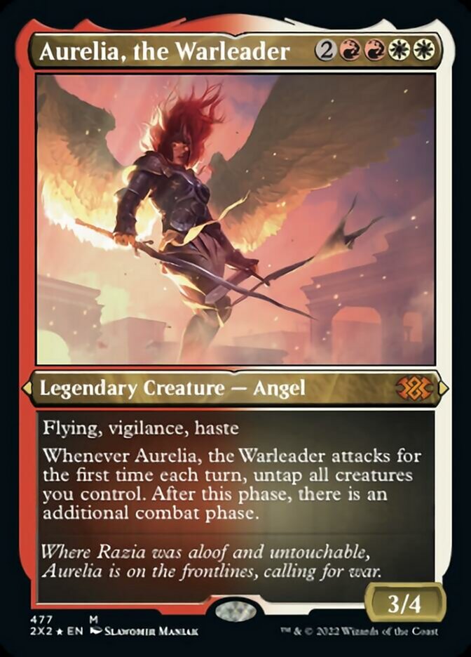 Aurelia, the Warleader (Foil Etched) [Double Masters 2022] | Card Citadel