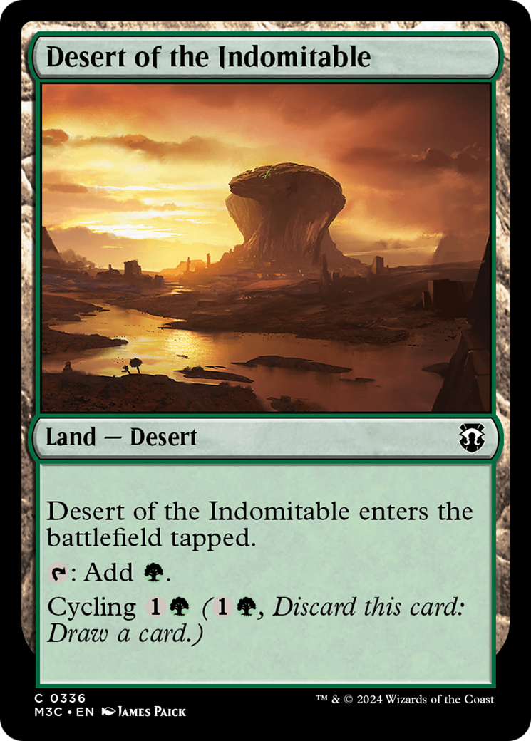 Desert of the Indomitable (Ripple Foil) [Modern Horizons 3 Commander] | Card Citadel