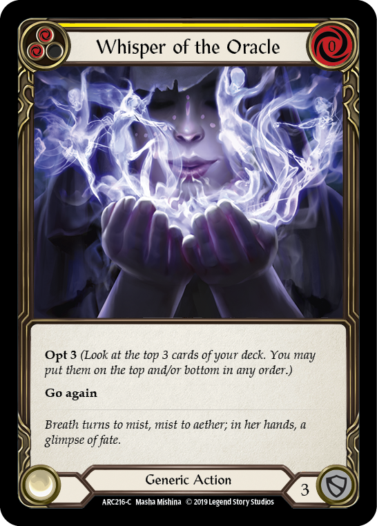 Whisper of the Oracle (Yellow) [ARC216-C] (Arcane Rising)  1st Edition Normal | Card Citadel