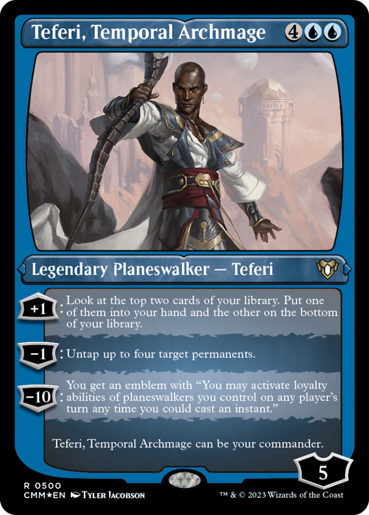 Teferi, Temporal Archmage (Foil Etched) [Commander Masters] | Card Citadel