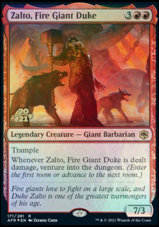 Zalto, Fire Giant Duke [Dungeons & Dragons: Adventures in the Forgotten Realms Prerelease Promos] | Card Citadel