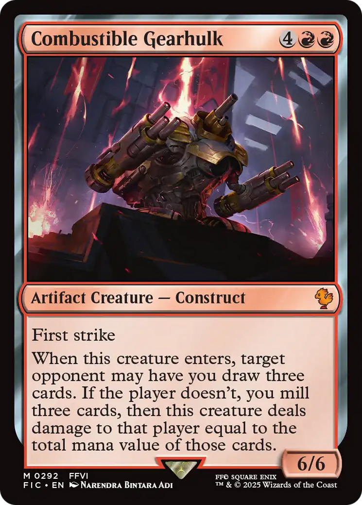 Combustible Gearhulk [FINAL FANTASY Commander] | Card Citadel