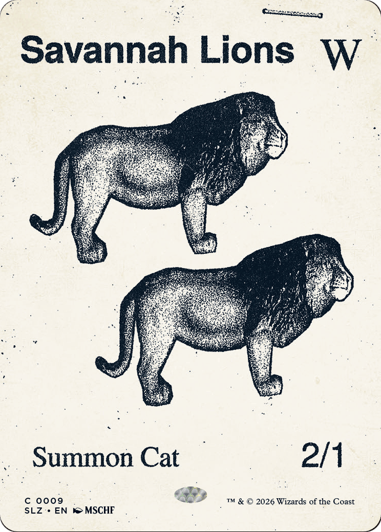 Savannah Lions (0009) [Secret Lair x MSCHF: The Zeta Set] | Card Citadel
