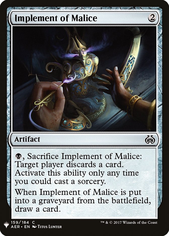 Implement of Malice [Mystery Booster] | Card Citadel