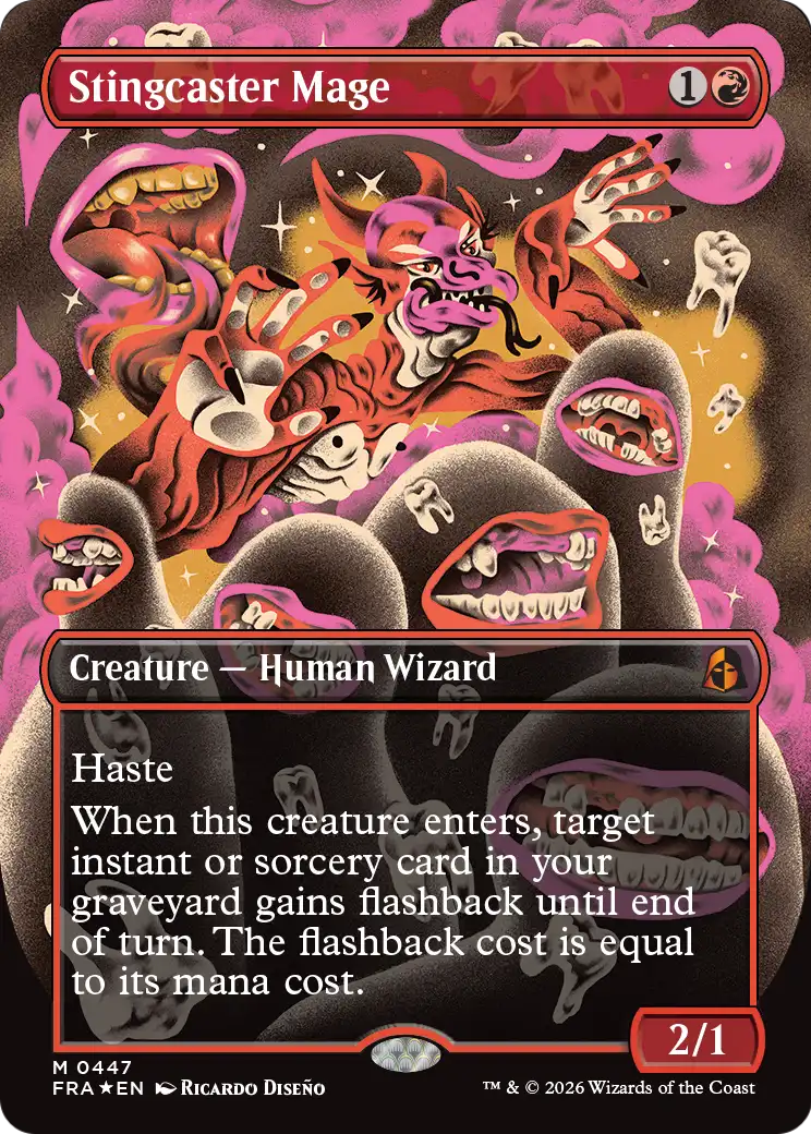 Stingcaster Mage (Borderless) (0447) [Reality Fracture] | Card Citadel