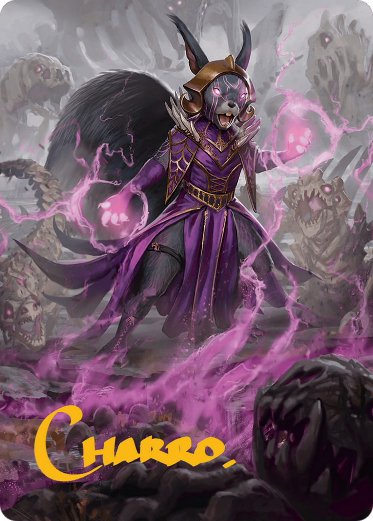 Liliana of the Dark Realms Art Card (Gold-Stamped Signature) [Bloomburrow Art Series] | Card Citadel