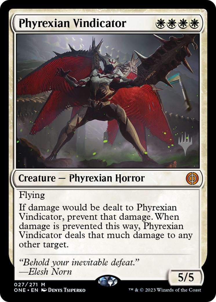 Phyrexian Vindicator (Promo Pack) [Phyrexia: All Will Be One Promos] | Card Citadel