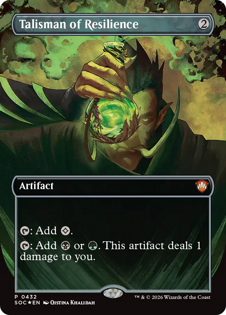 Talisman of Resilience (Borderless) [Secrets of Strixhaven Commander] | Card Citadel