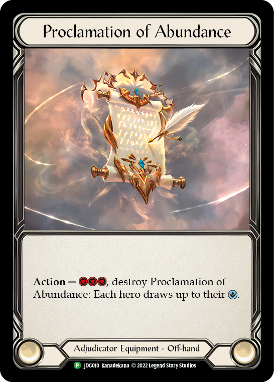 Proclamation of Abundance [JDG010] (Promo)  Rainbow Foil | Card Citadel