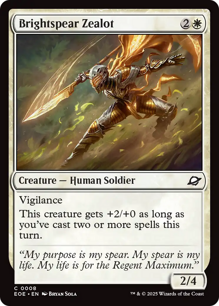 Brightspear Zealot [Edge of Eternities] | Card Citadel