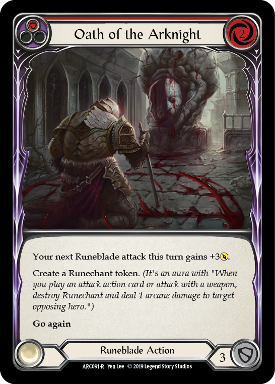 Oath of the Arknight (Red) [ARC091-R] (Arcane Rising)  1st Edition Normal | Card Citadel