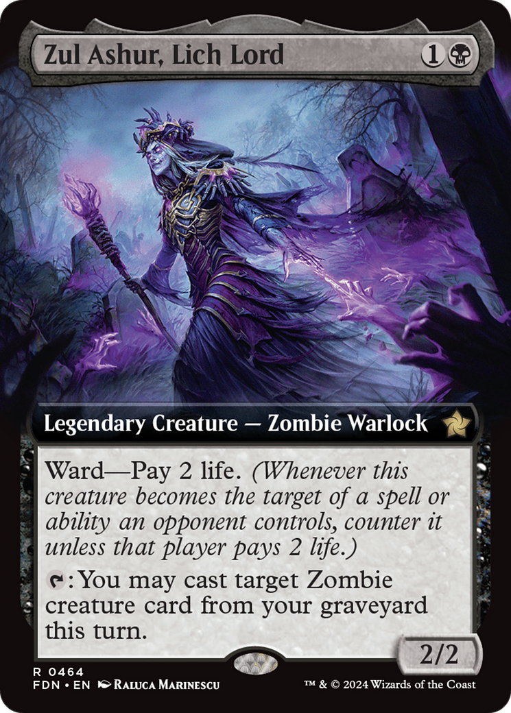 Zul Ashur, Lich Lord (Extended Art) [Foundations] | Card Citadel