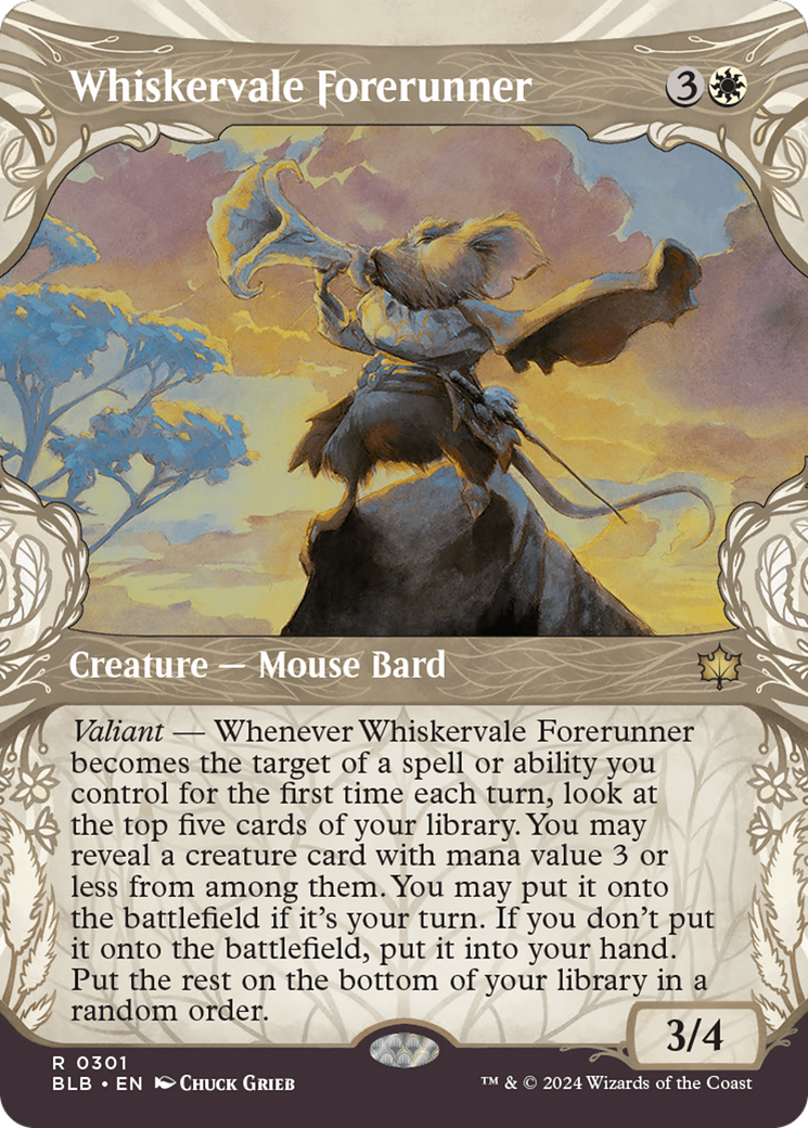 Whiskervale Forerunner (Showcase) [Bloomburrow] | Card Citadel