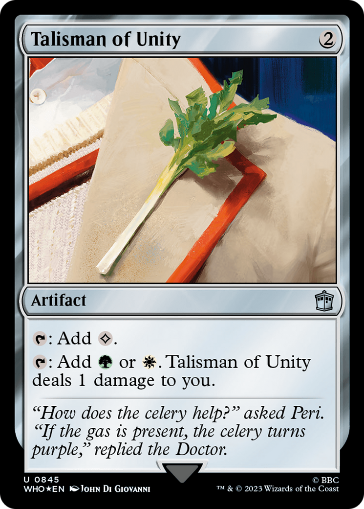 Talisman of Unity (Surge Foil) [Doctor Who] | Card Citadel