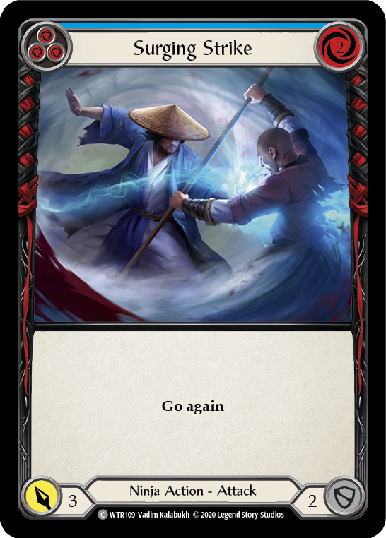 Surging Strike (Blue) [U-WTR109] (Welcome to Rathe Unlimited)  Unlimited Rainbow Foil | Card Citadel