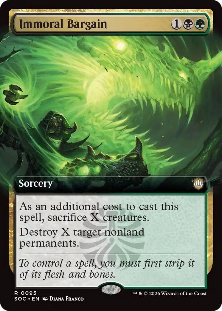 Immoral Bargain (Extended Art) [Secrets of Strixhaven Commander] | Card Citadel