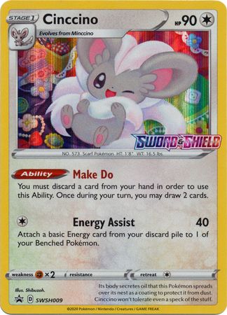 Cinccino (SWSH009) (Prerelease Promo) [Sword & Shield: Black Star Promos] | Card Citadel