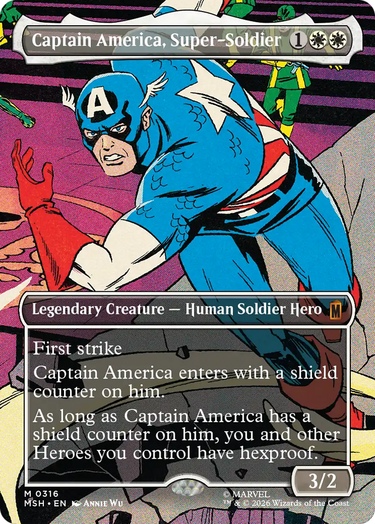 Captain America, Super-Soldier (Borderless) (0316) [Marvel Super Heroes] | Card Citadel