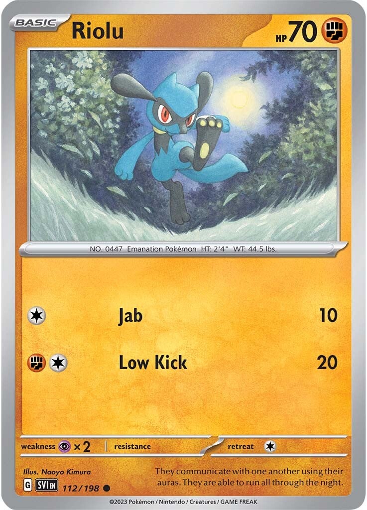 Riolu (112/198) [Scarlet & Violet: Base Set] | Card Citadel