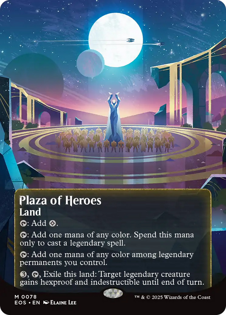 Plaza of Heroes (0078) (Borderless) [Edge of Eternities: Stellar Sights] | Card Citadel