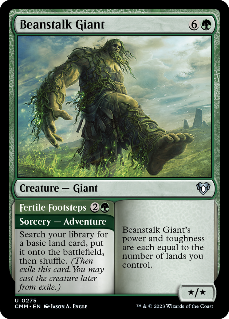 Beanstalk Giant // Fertile Footsteps [Commander Masters] | Card Citadel