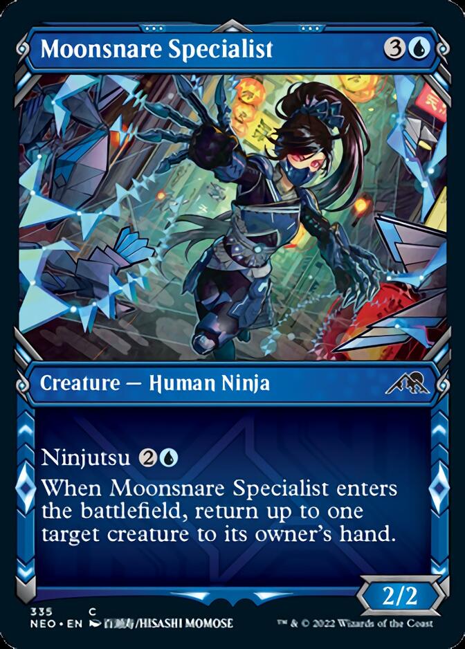 Moonsnare Specialist (Showcase Ninja) [Kamigawa: Neon Dynasty] | Card Citadel