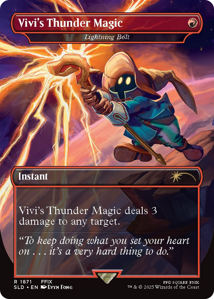 Vivi's Thunder Magic - Lightning Bolt (Rainbow Foil) [Secret Lair Drop Series] | Card Citadel