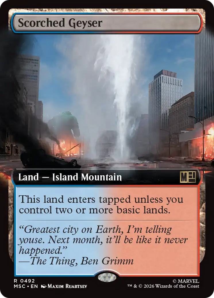 Scorched Geyser (Extended Art) [Marvel Super Heroes Commander] | Card Citadel